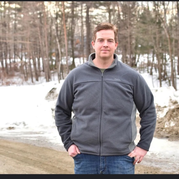 Cabelas Jacket Mens Gray Fleece Full Zip Outdoors Coat. - Picture 11 of 12